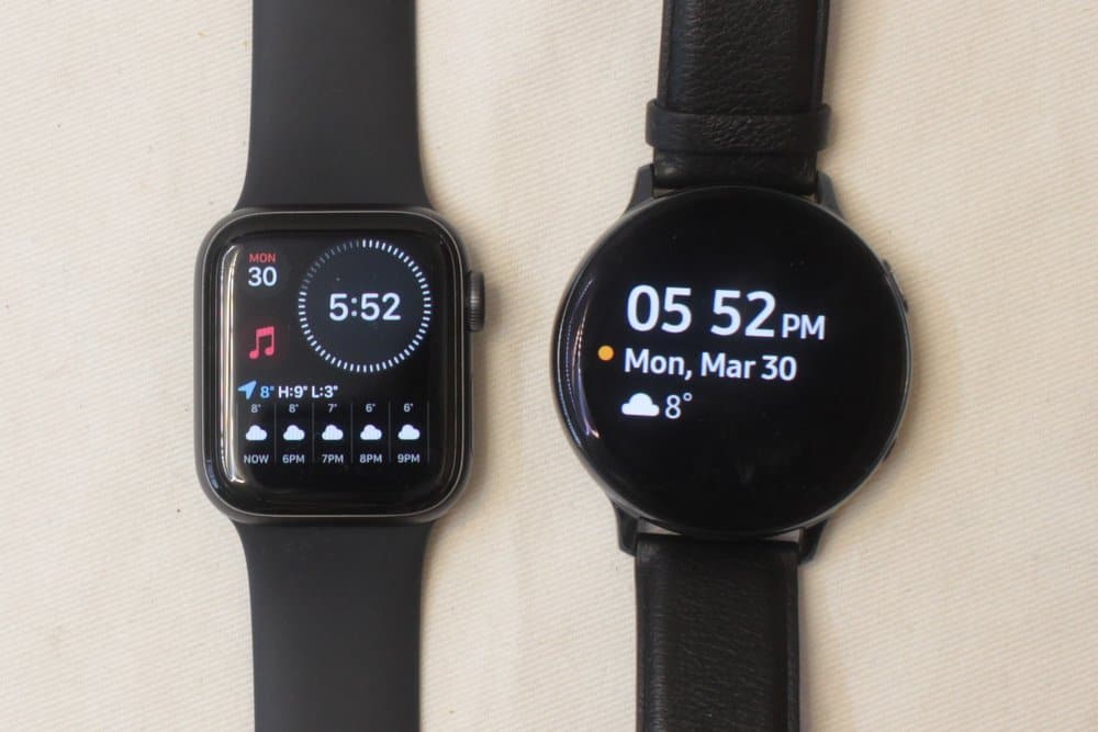 Samsung watch active discount 2 vs apple 5