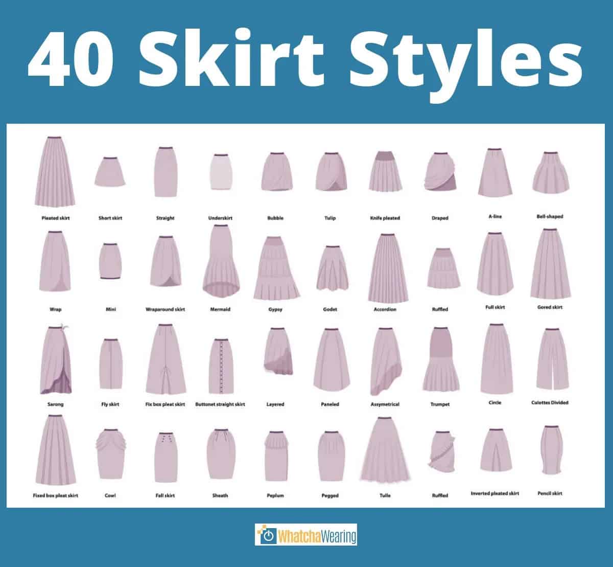 64 Different Skirt Styles Mega Skirt Chart