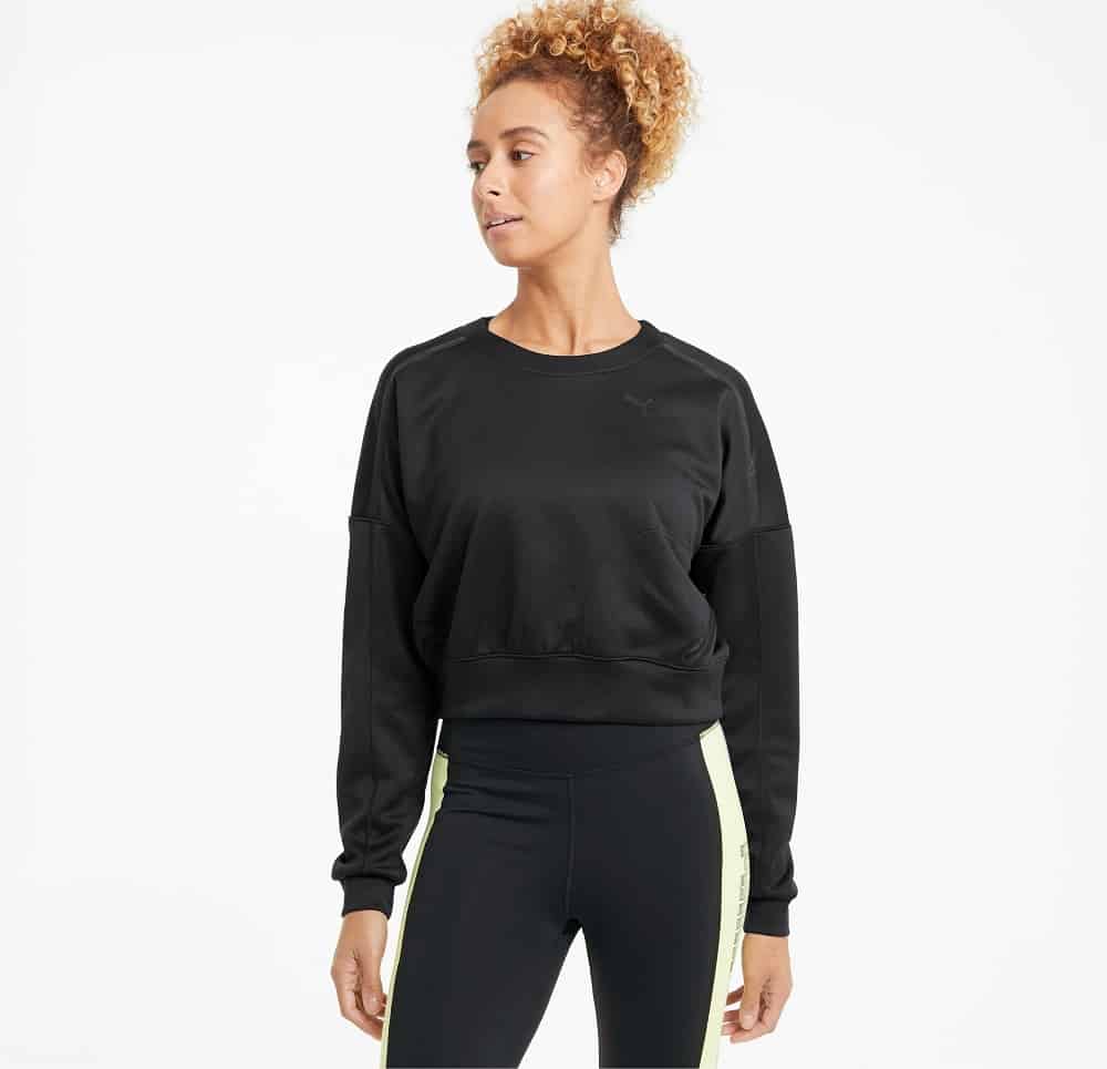 The Zip Women's Training Crewneck Sweatshirt from Puma.