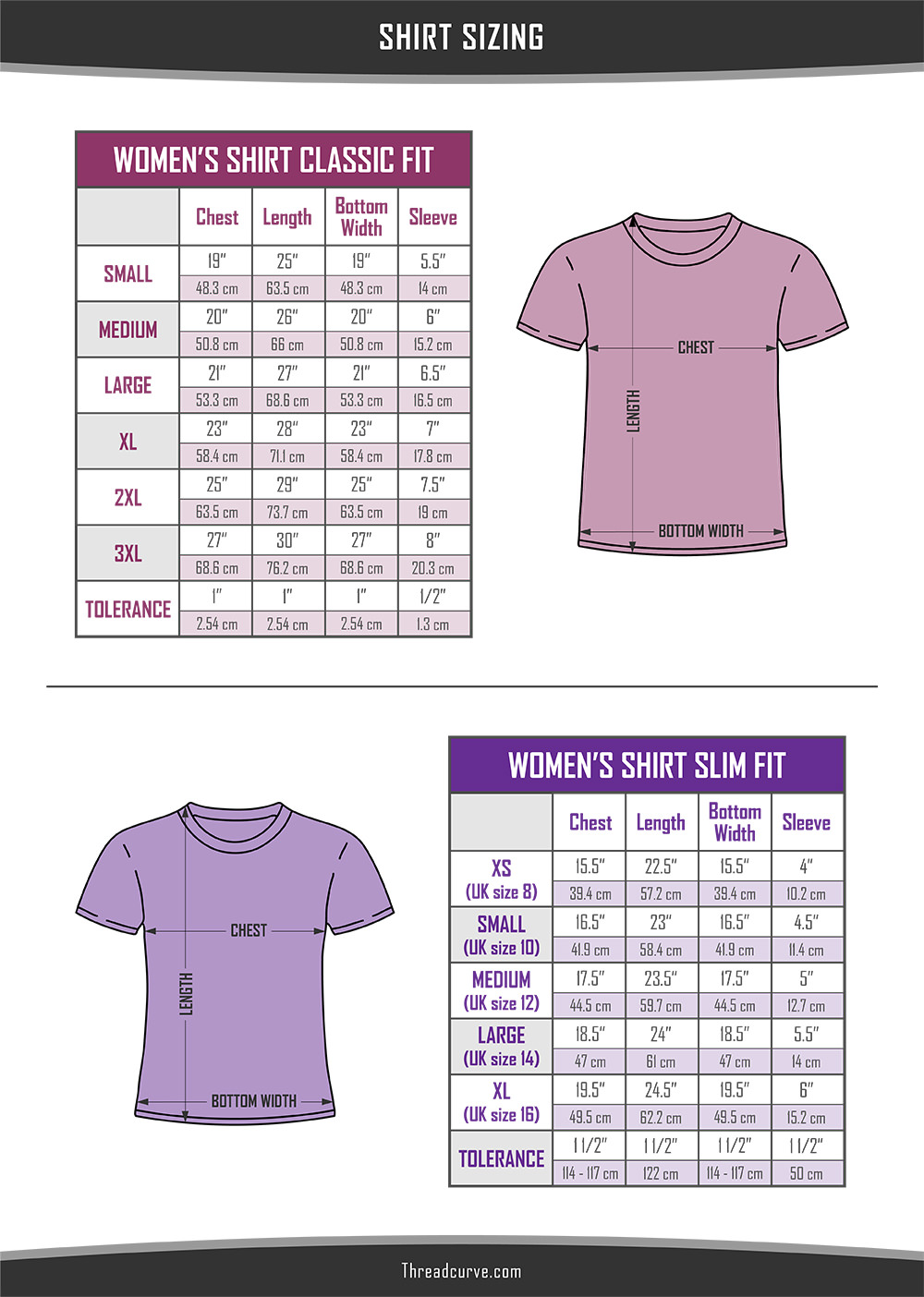 Shirt Sizes Charts (Women, Men, Kids & Toddlers): Get the Perfect Fit ...