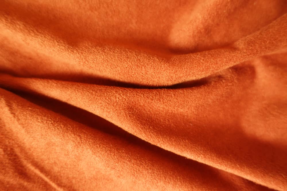 This is a close look at an artificial faux suede fabric.