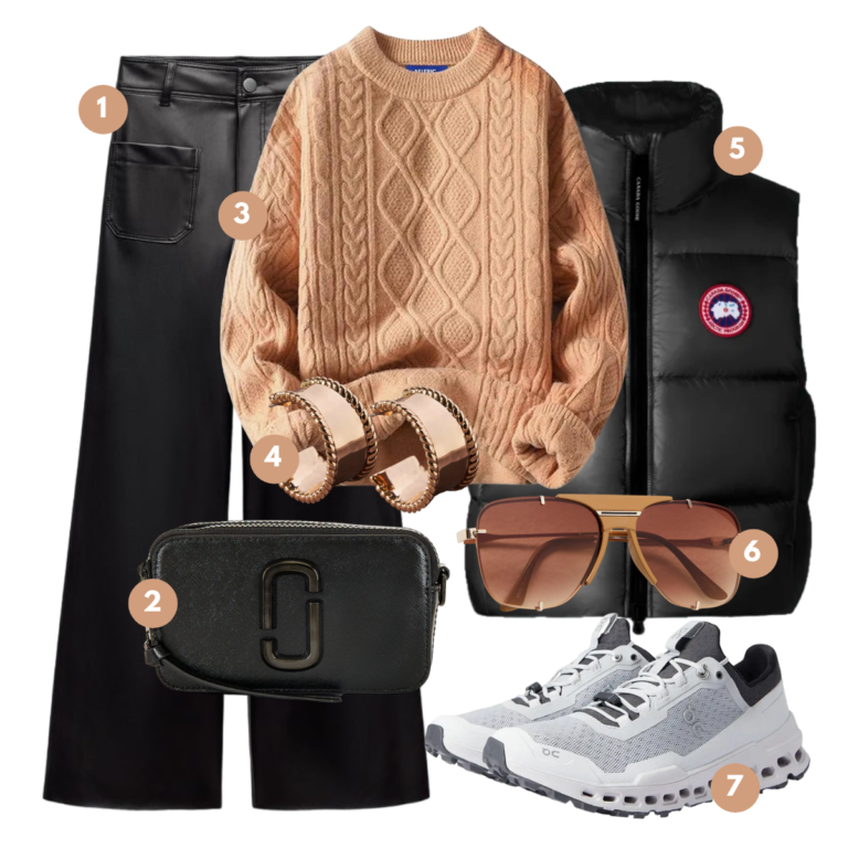 Chic Winter Warmth: Textured Knits and Sleek Accessories