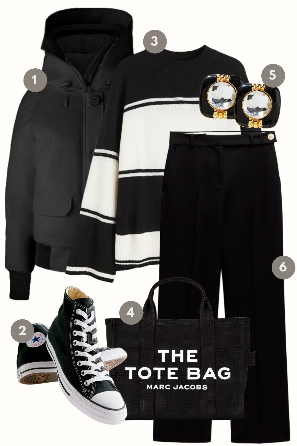 Monochrome Elegance: A Timeless Black and White Ensemble