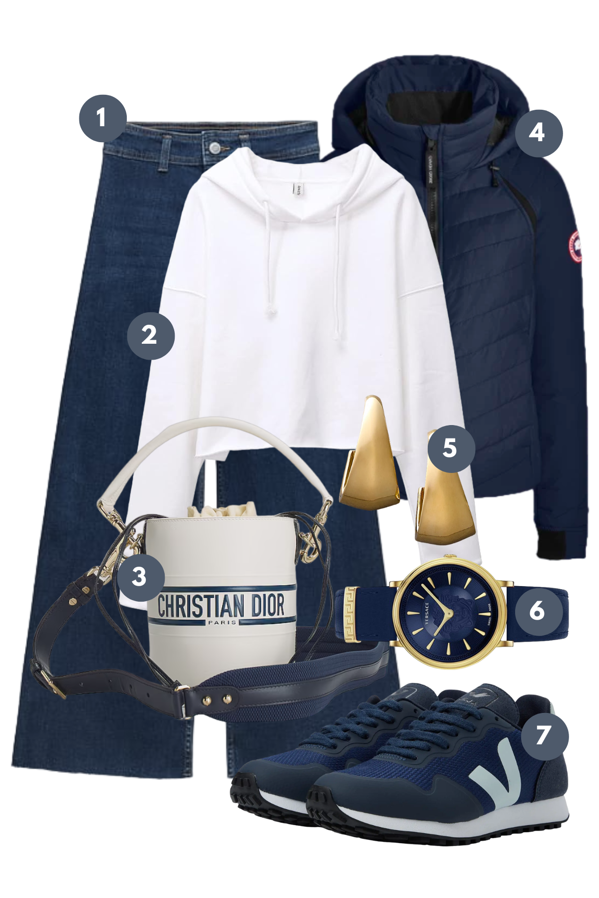 Casual Elegance: Nautical Vibes with a Touch of Gold