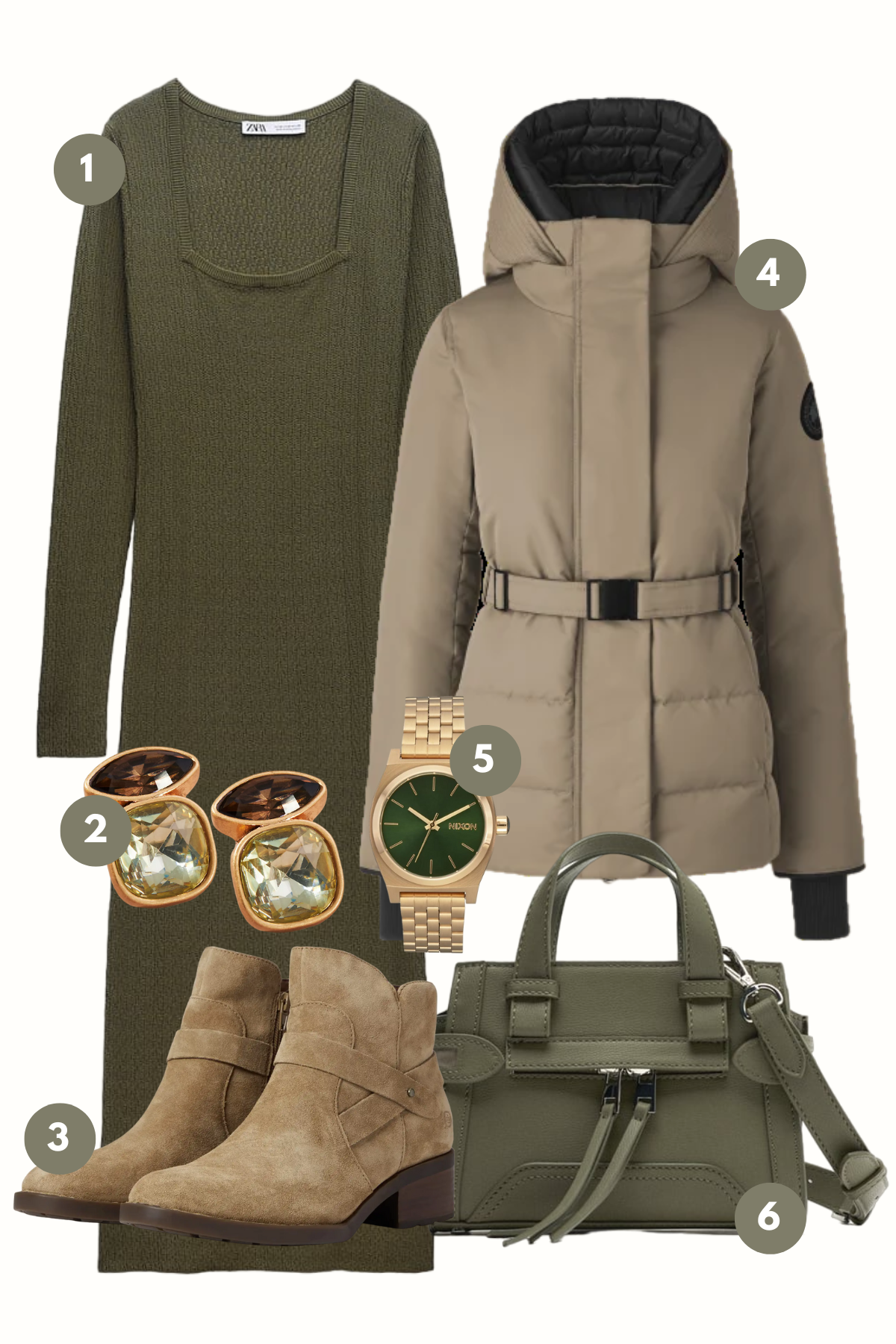 Olive Elegance: Chic Earth Tones for Timeless Winter Fashion