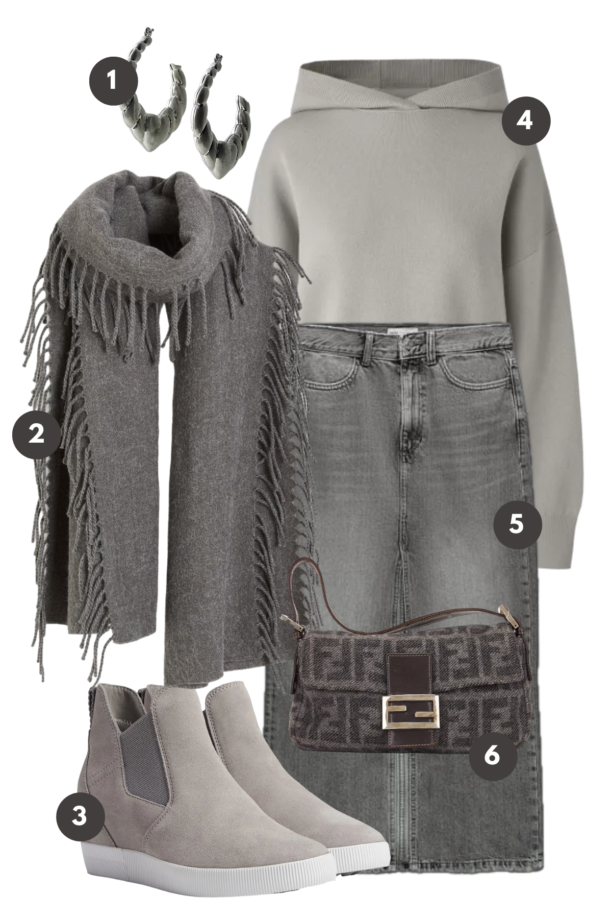 Monochrome Magic: Shades of Gray for a Sleek and Modern Winter Ensemble