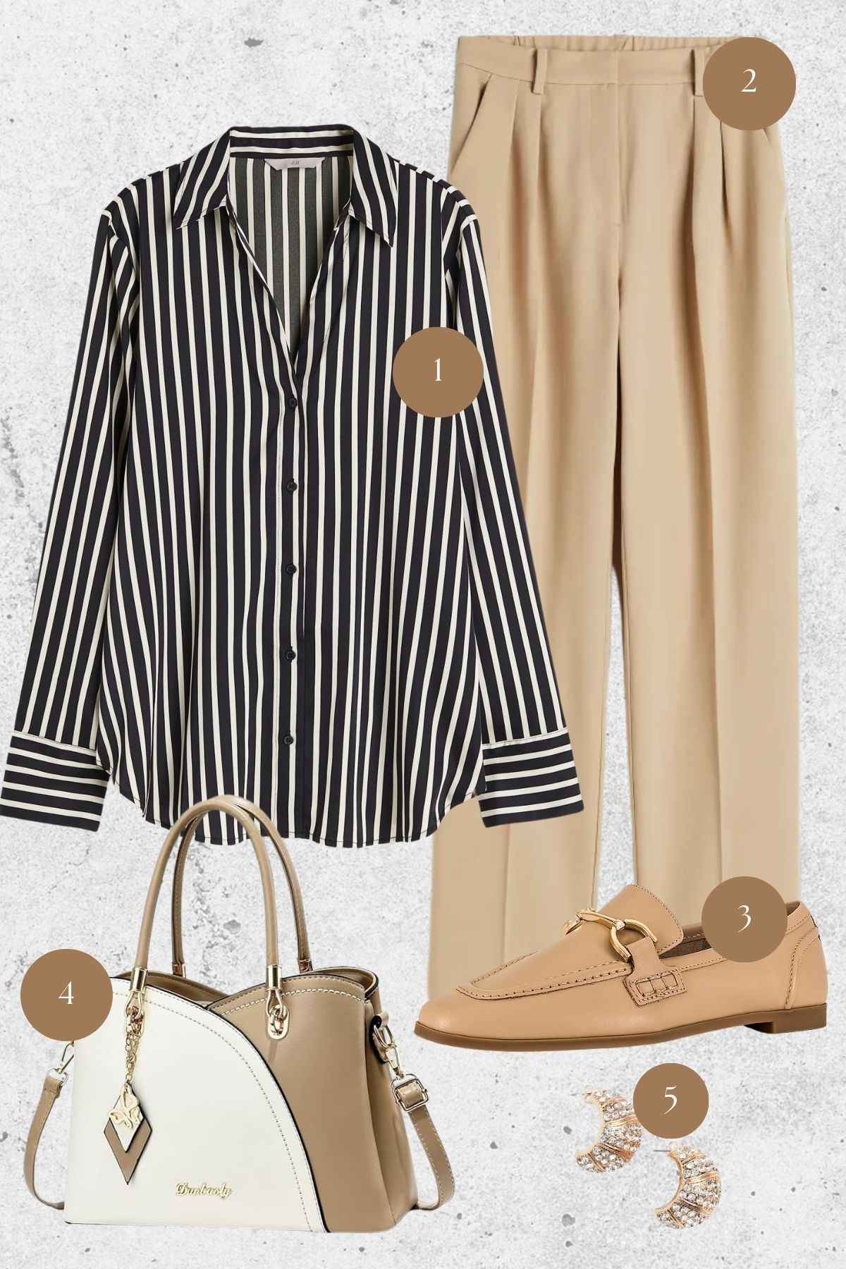 Polished Professional: Stripes and Neutrals for a Bold Workday Look