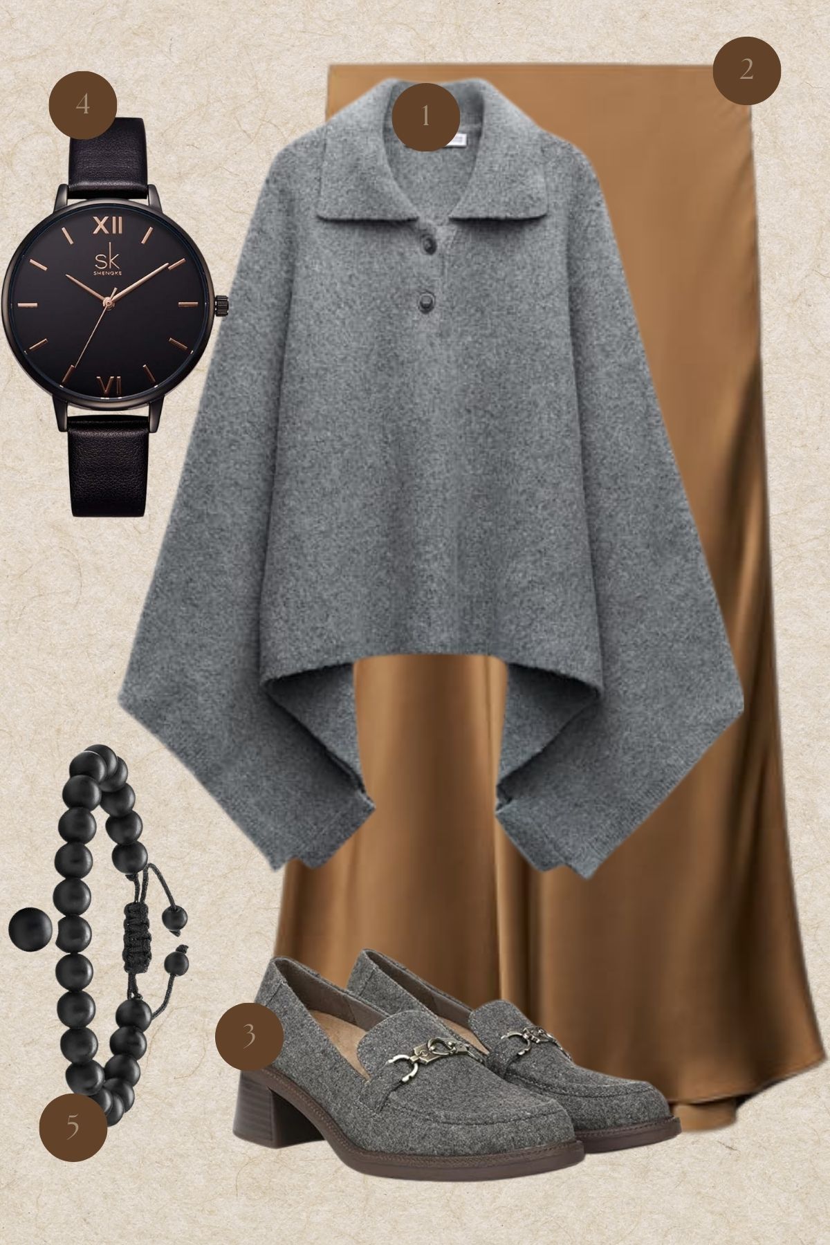 Sophisticated Neutrals: A Blend of Warm Camel and Cool Greys