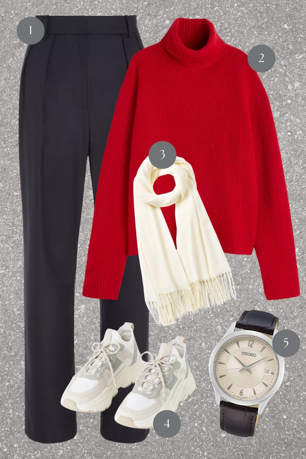 Bold and Balanced: Vibrant Reds Meet Classic Neutrals for Winter Chic