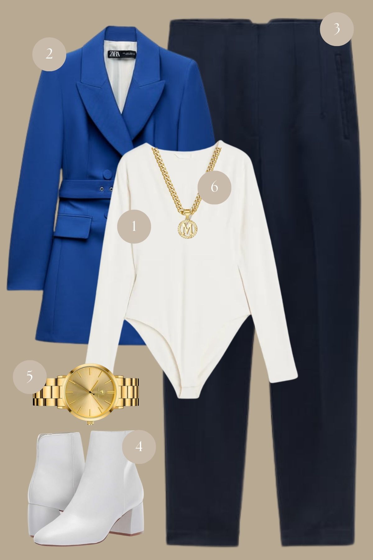 Bold Blue: A Statement Ensemble with a Splash of Classic Gold