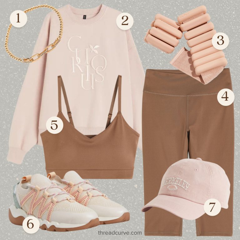 Chic Comfort: A Cozy Blend of Neutrals and Pinks for a Casual Day Out