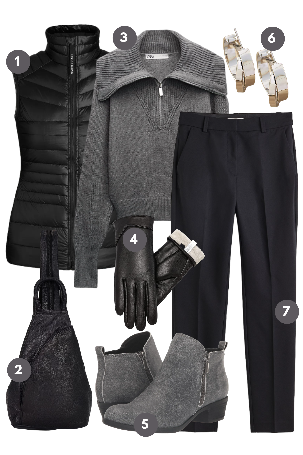 Sleek Winter Wardrobe: Monochromatic Grace with a Touch of Silver