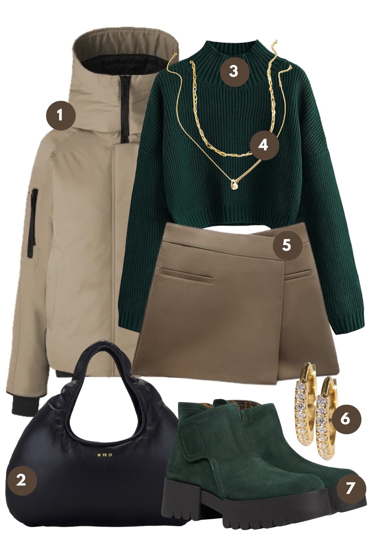 Urban Forest: Chic Winter Greens and Neutrals for the Fashion-Forward