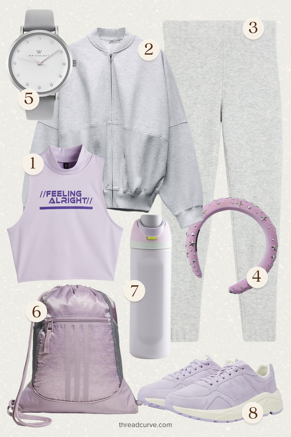 Lavender Haze: Sporty Chic with a Pastel Twist