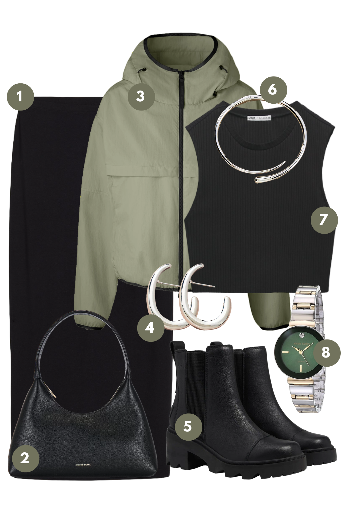 Urban Sophisticate: Sleek Greens and Chic Monochromes