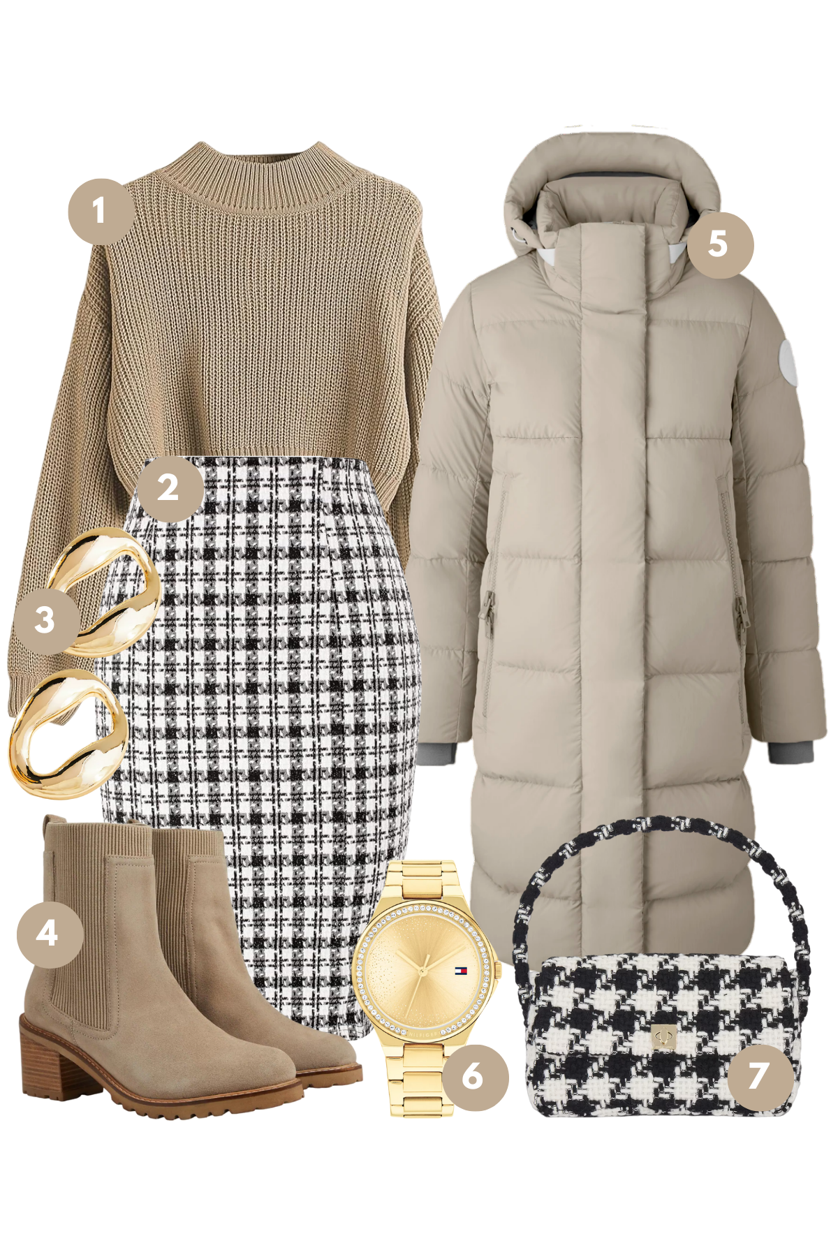 Timeless Chic: Classic Houndstooth and Knits for Winter Sophistication