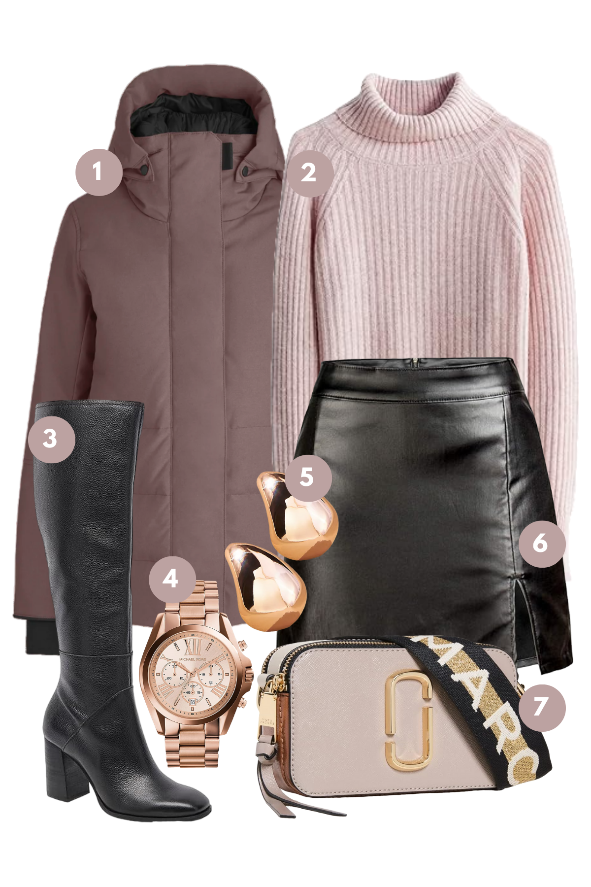 Sophisticated Blush: Winter Textures with a Touch of Edge