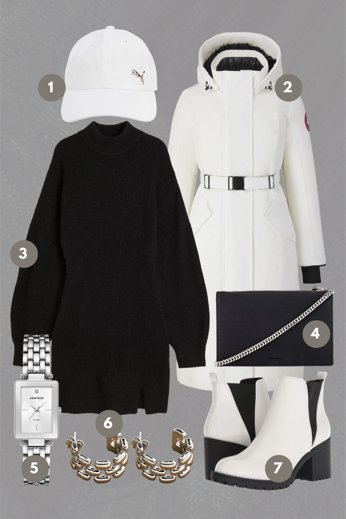 Chic Winter Whites: A Monochromatic Ensemble with a Touch of Elegance