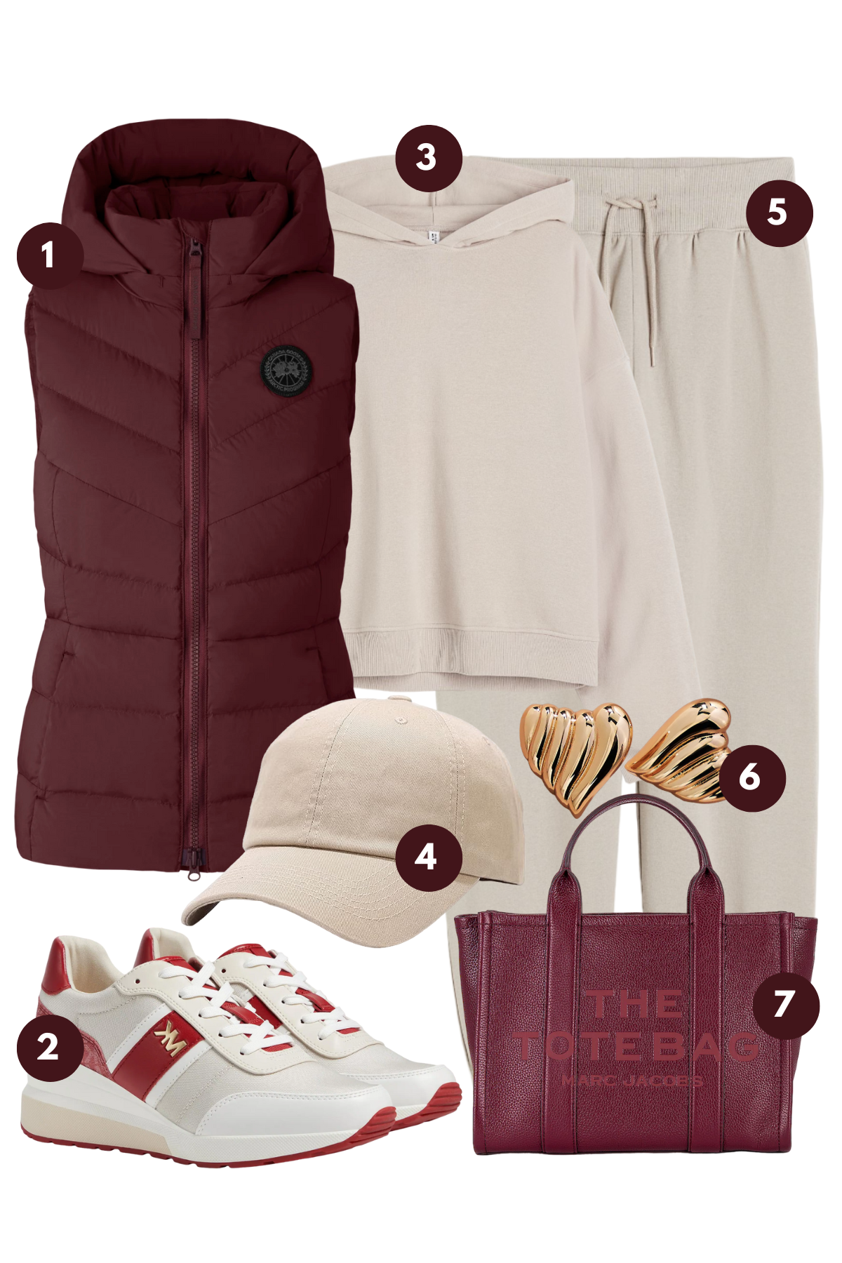 Cozy Elegance: A Winter Ensemble with a Pop of Burgundy