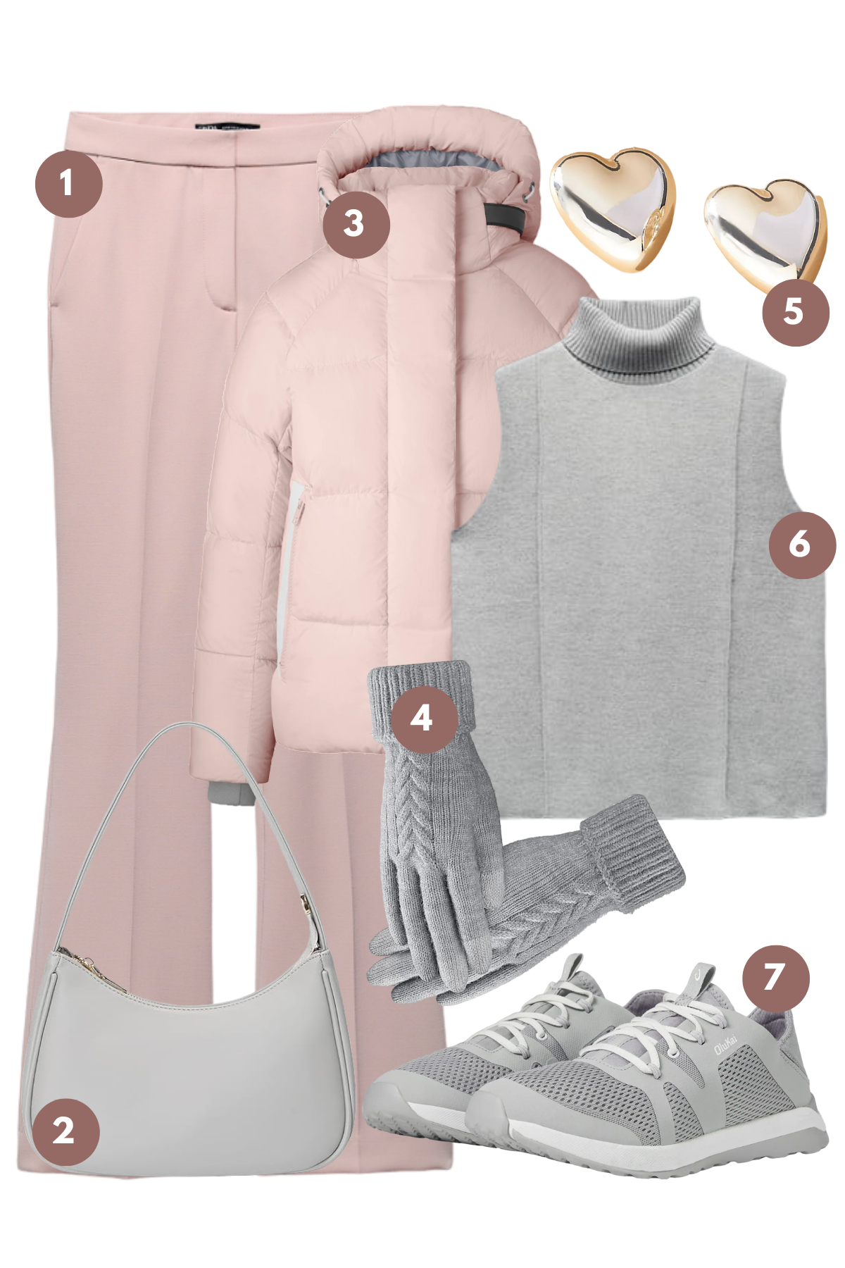 Chic Comfort: A Symphony in Pastels and Greys for a Cozy Winter Day