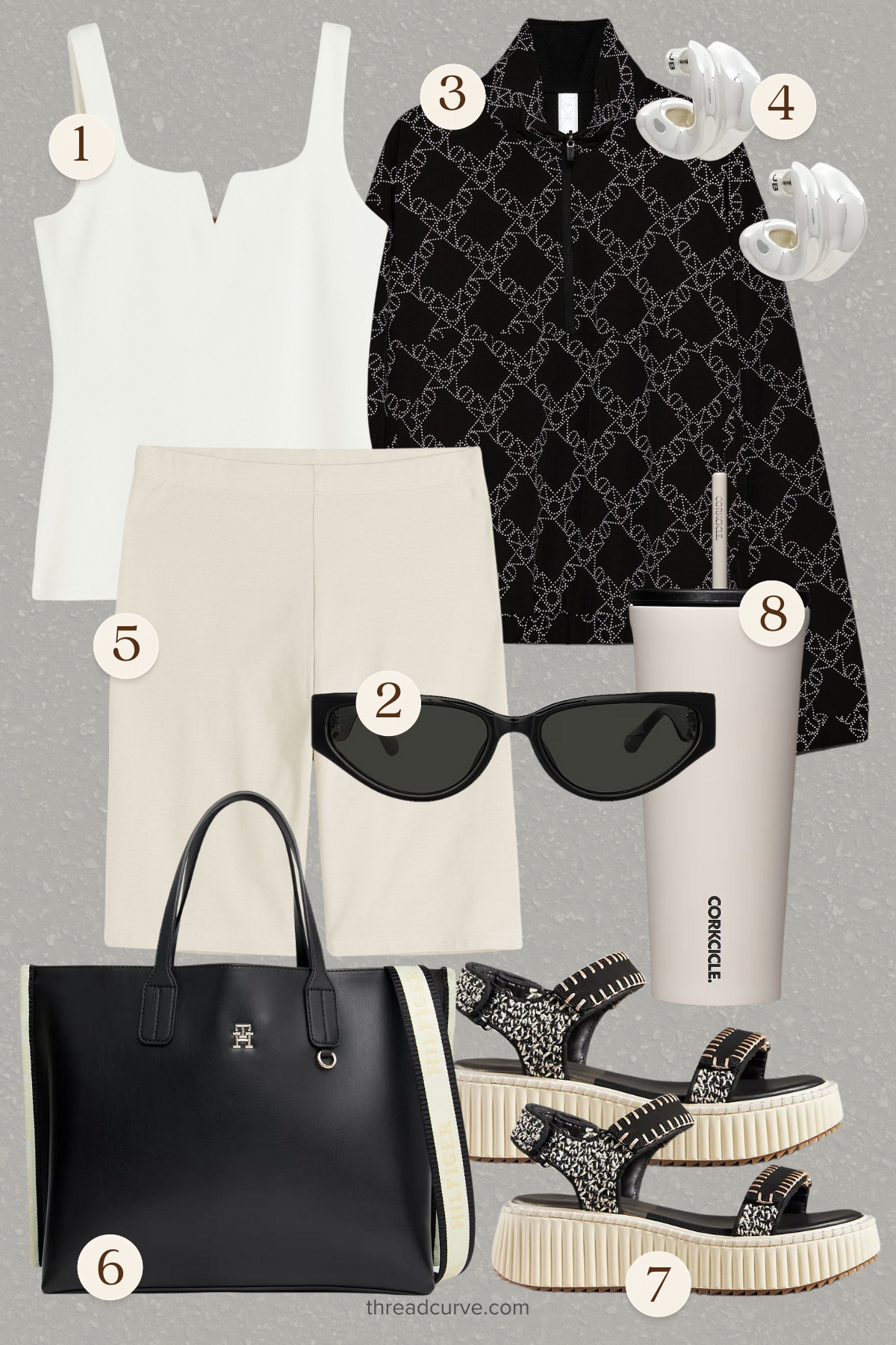 Monochrome Elegance: A Blend of Classic Black and White for a Chic Summer Look