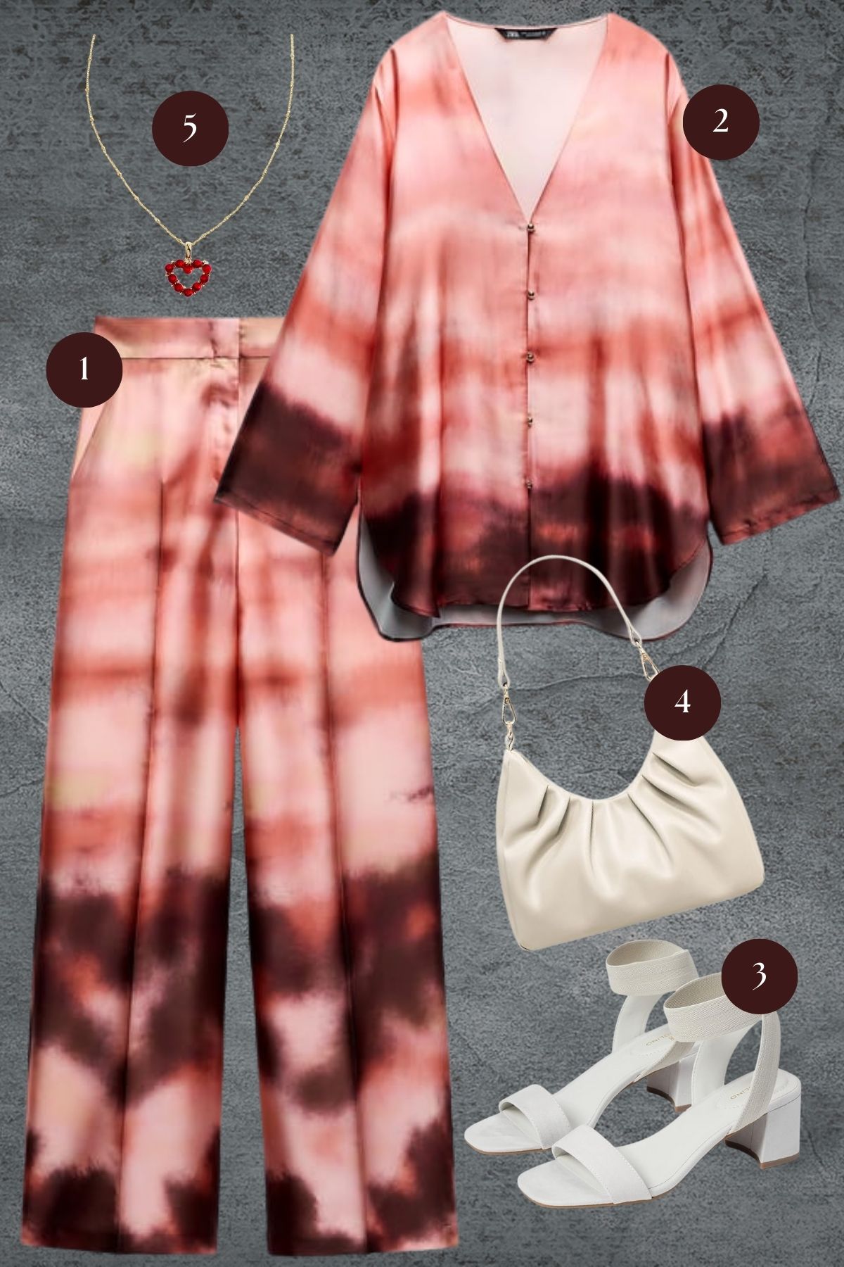 Sunset Chic: A Harmonious Blend of Dusky Tones and Delicate Textures