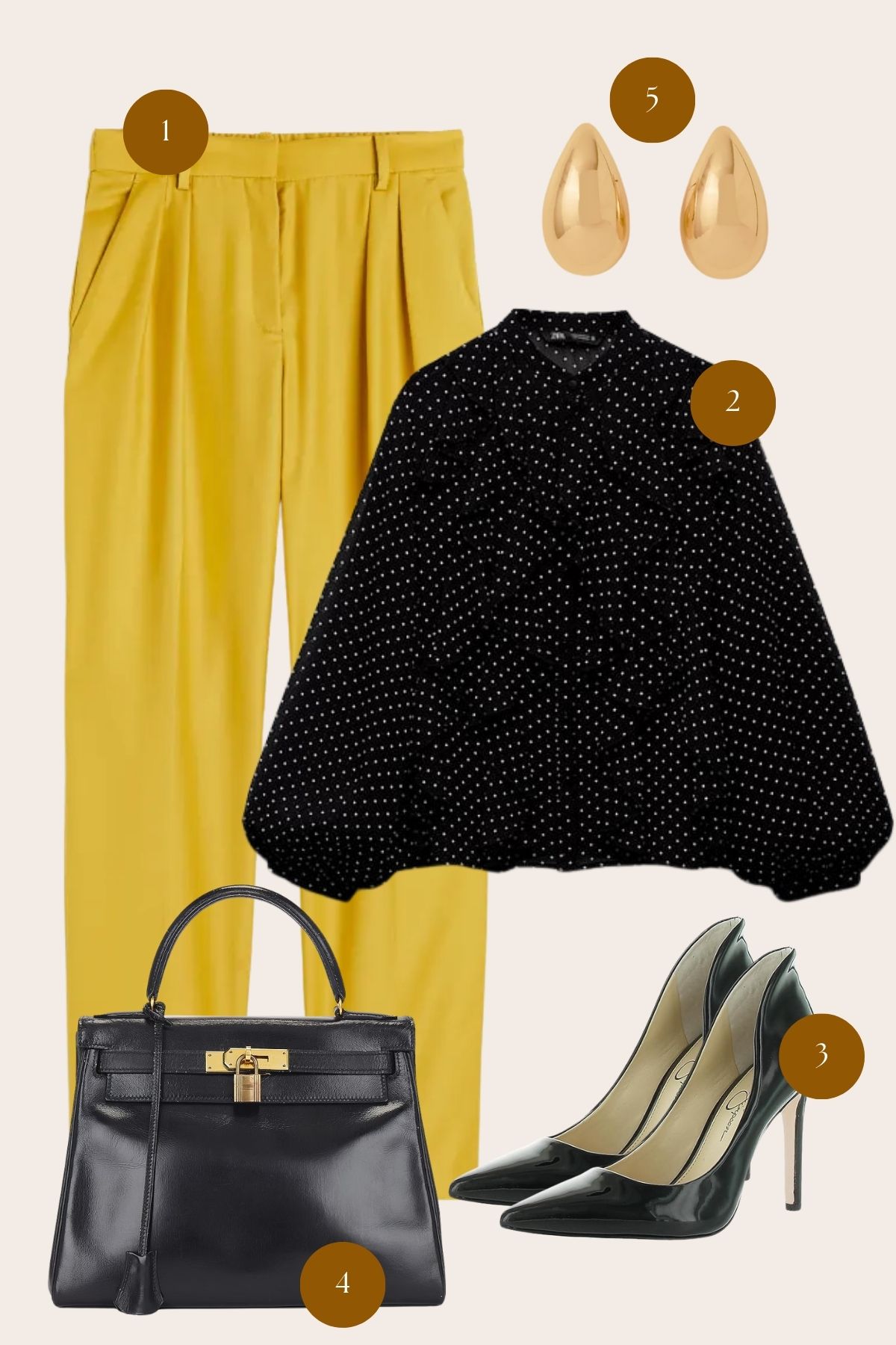 Chic Contrast: A Bold Fusion of Sunshine Yellow and Classic Black