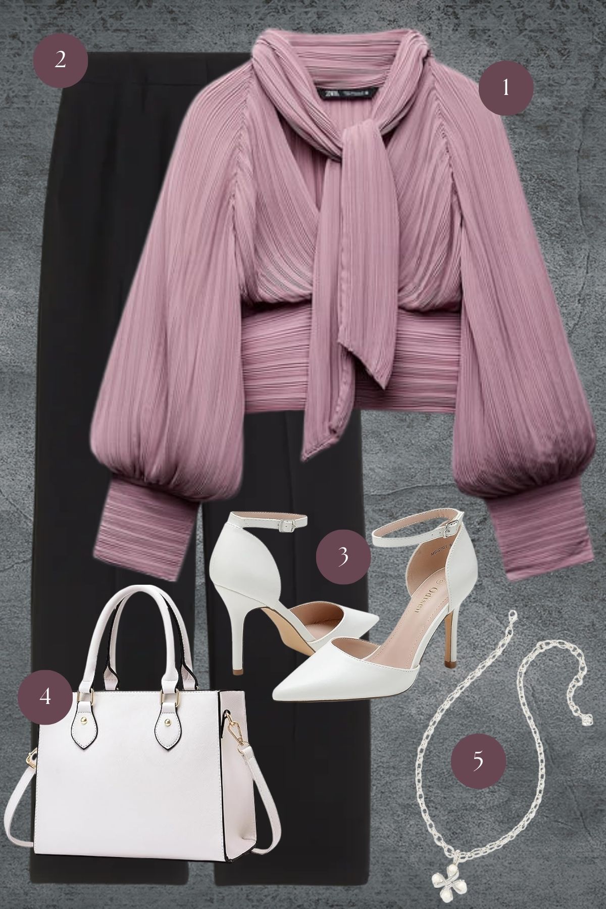 Chic Elegance: A Blend of Soft Pleats and Sleek Lines