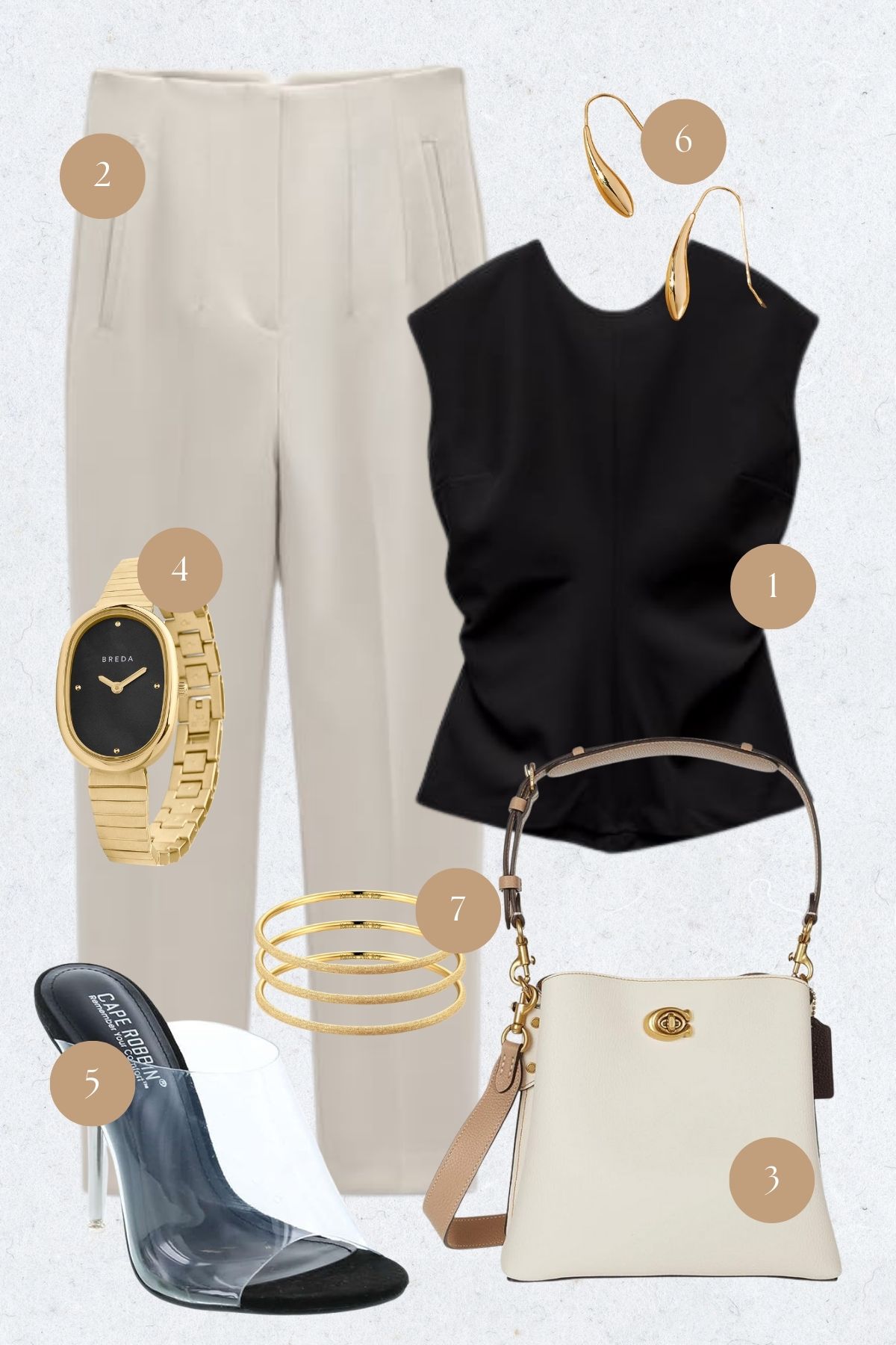 Chic Contrast: Timeless Black and Beige Ensemble