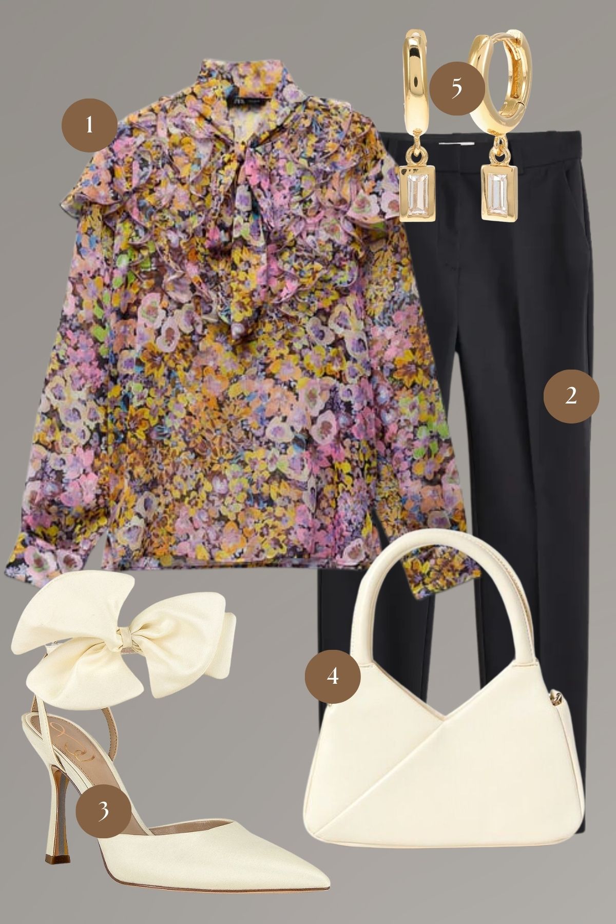 Floral Fantasy: A Symphony of Bold Prints and Elegant Neutrals