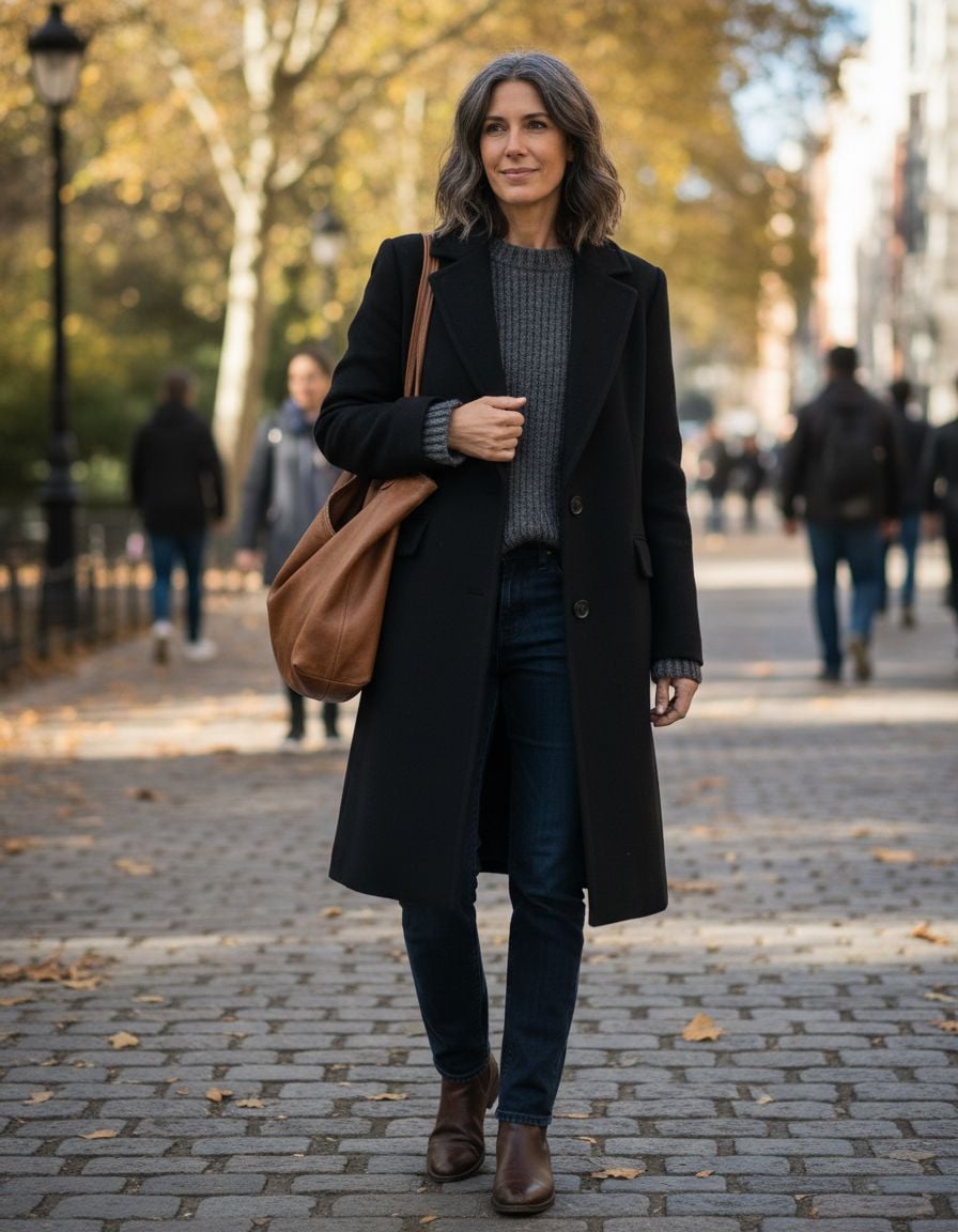 Black Wool Coat for Versatility