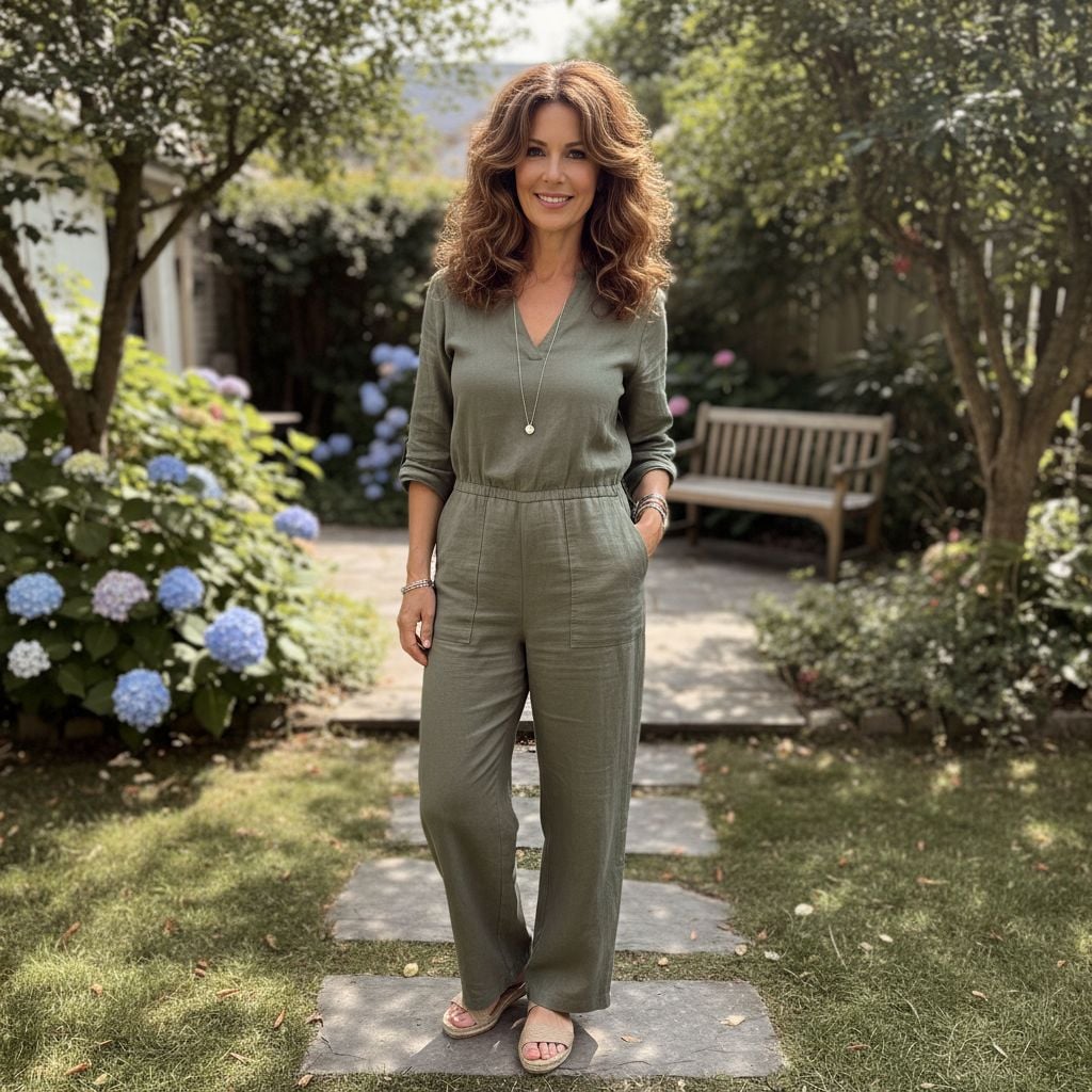 Blowout Waves Hairstyle for Women Over 45