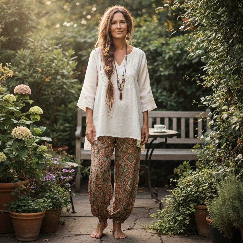 Boho Braid Hairstyle for Women Over 45