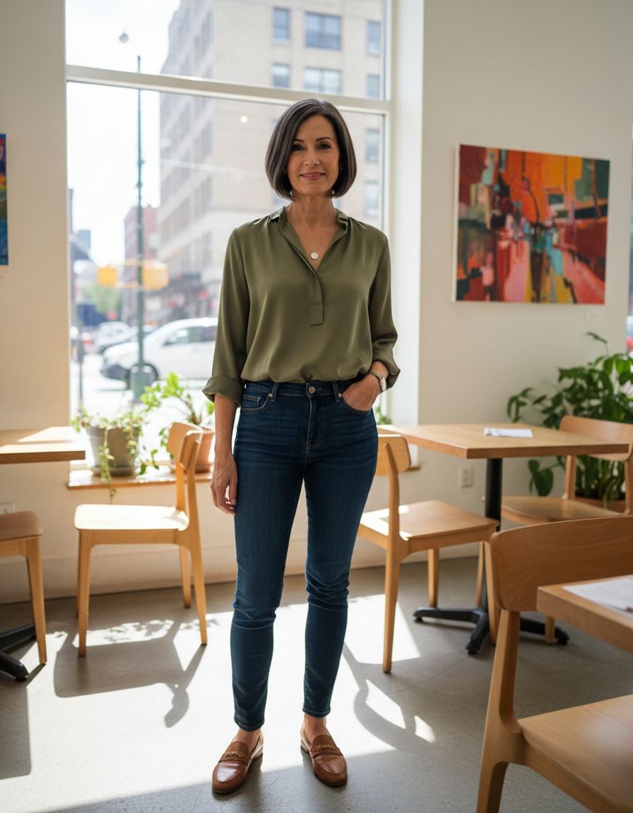 Chin-Length Bob Haircut for Elegance