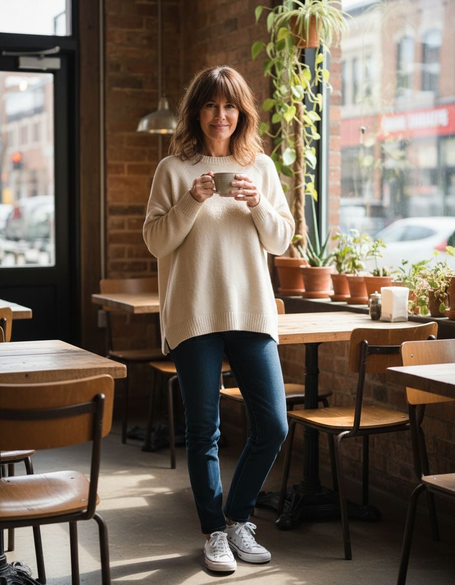 Curtain Bangs with Middle Part Styling