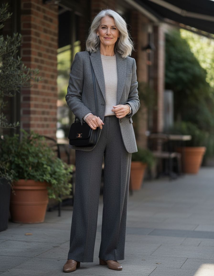 Gray Blazer Outfit Timeless Neutral