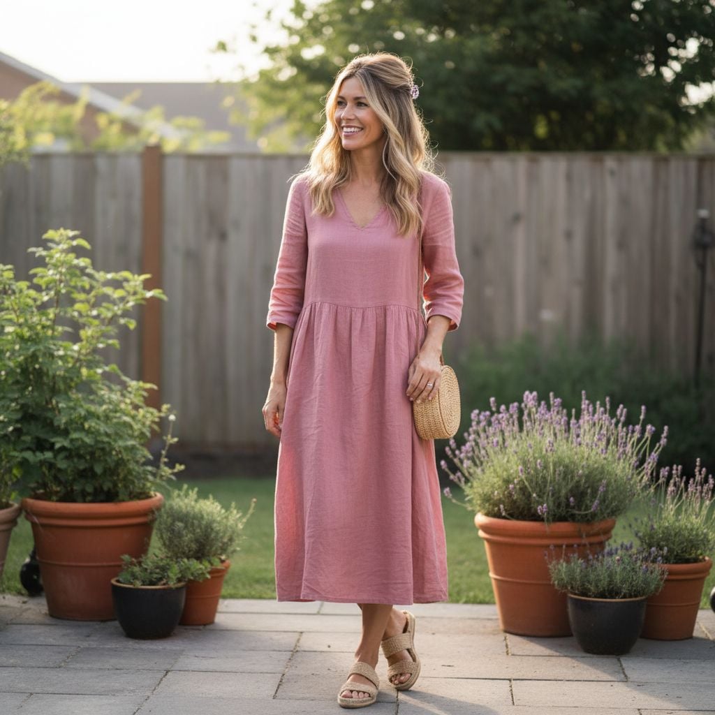 Half-Up Twist Hairstyle for Women Over 45