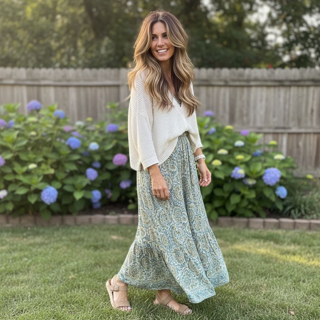 Long Layers Hairstyle for Women Over 45