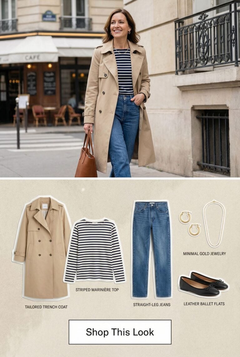 The Effortlessly Chic Parisian Outfit Every Woman Over 40 Is Copying Right Now (Moodboard)