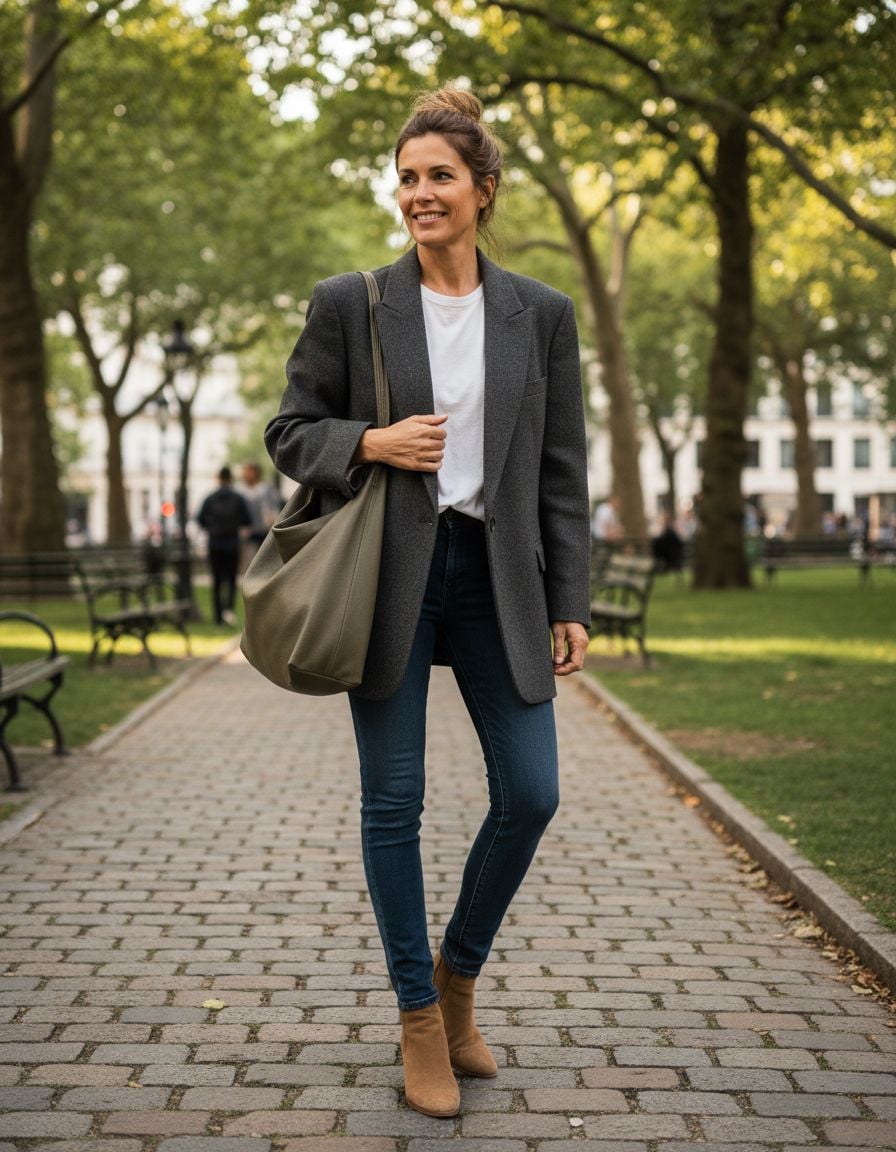 Oversized Blazer with Skinny Jeans