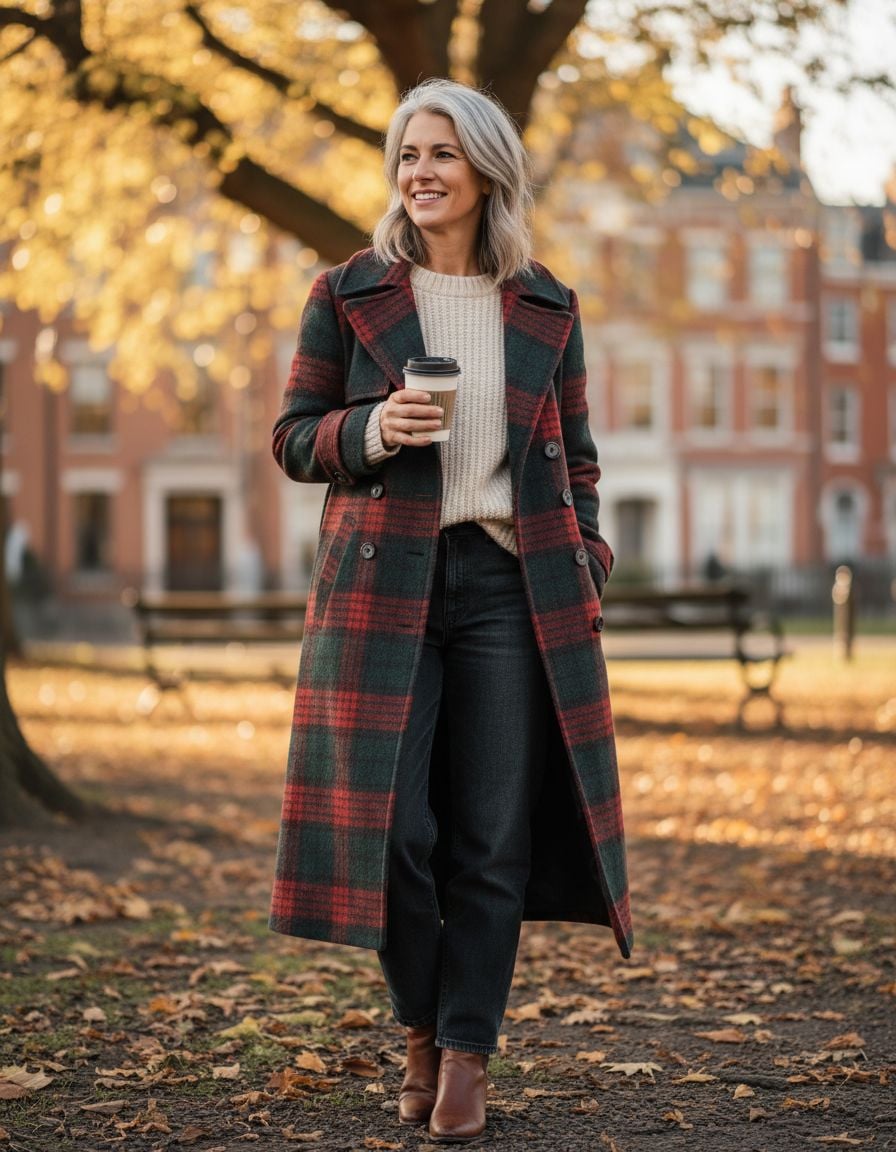 Plaid Coat for Classic Pattern