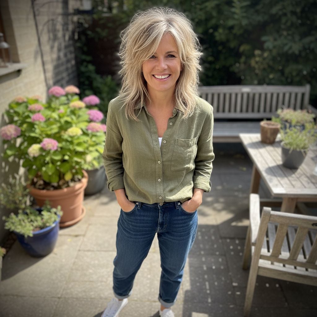 Razored Layers Hairstyle for Women 45+