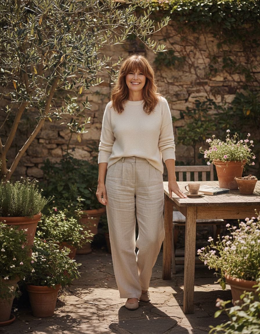 Side-Swept Curtain Bangs for Round Faces