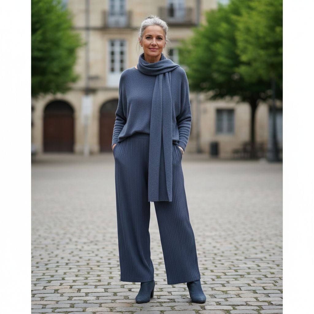 Slate Blue Monochrome Outfit Combination