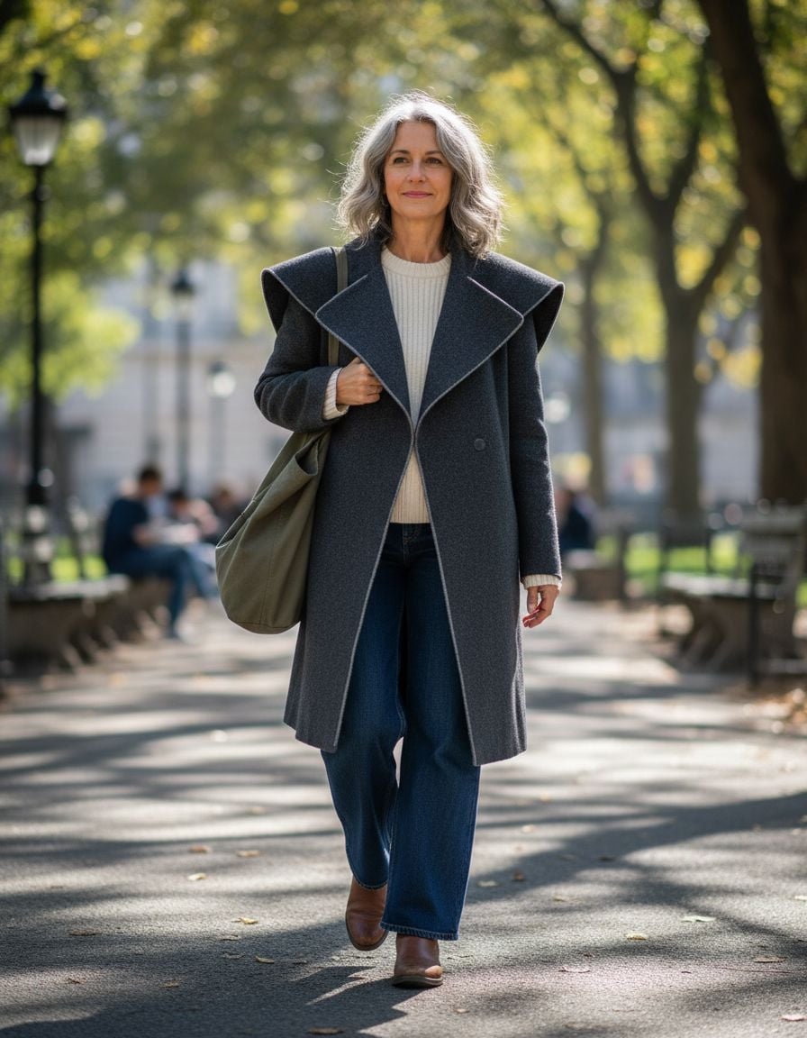 Structured Coat with Statement Lapels