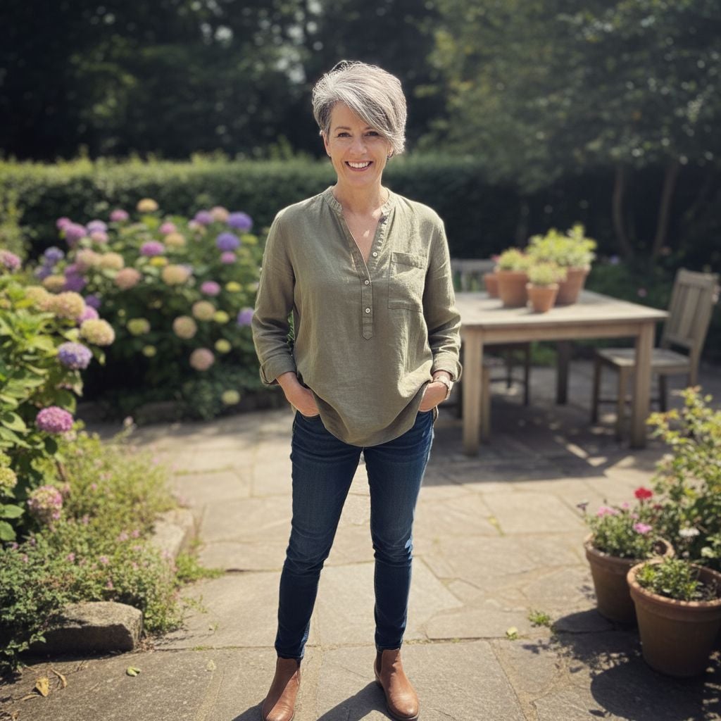 Tapered Pixie Hairstyle for Women 45+