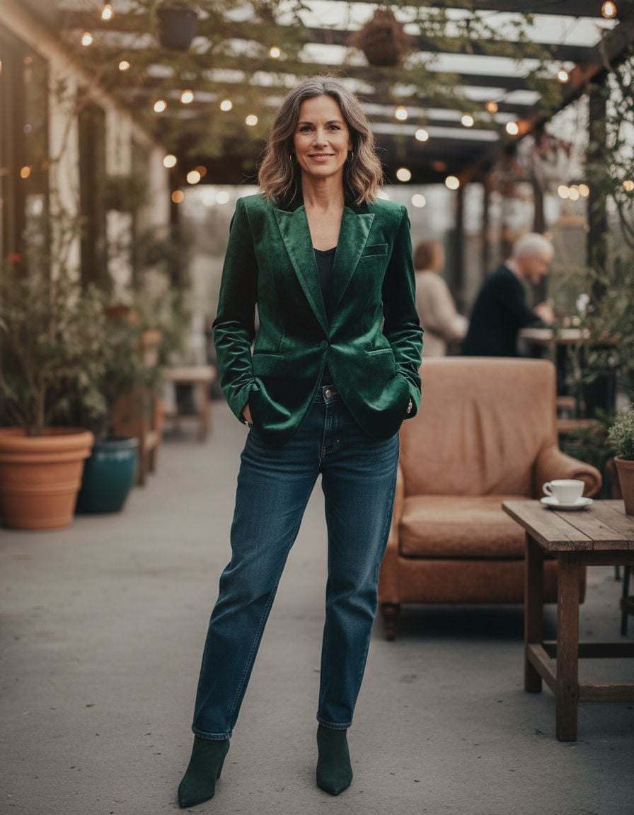 Velvet Blazer for Evening Occasions