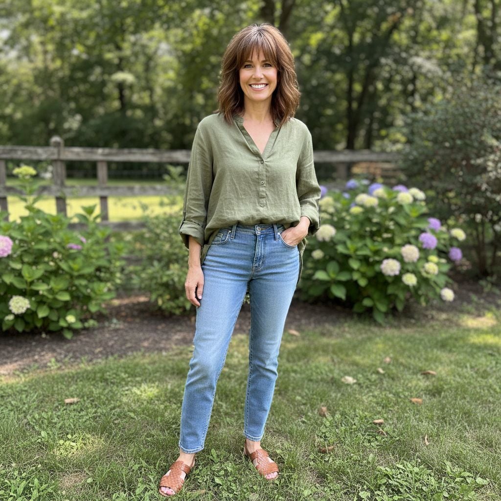 Wispy Fringe Hairstyle for Women 45+