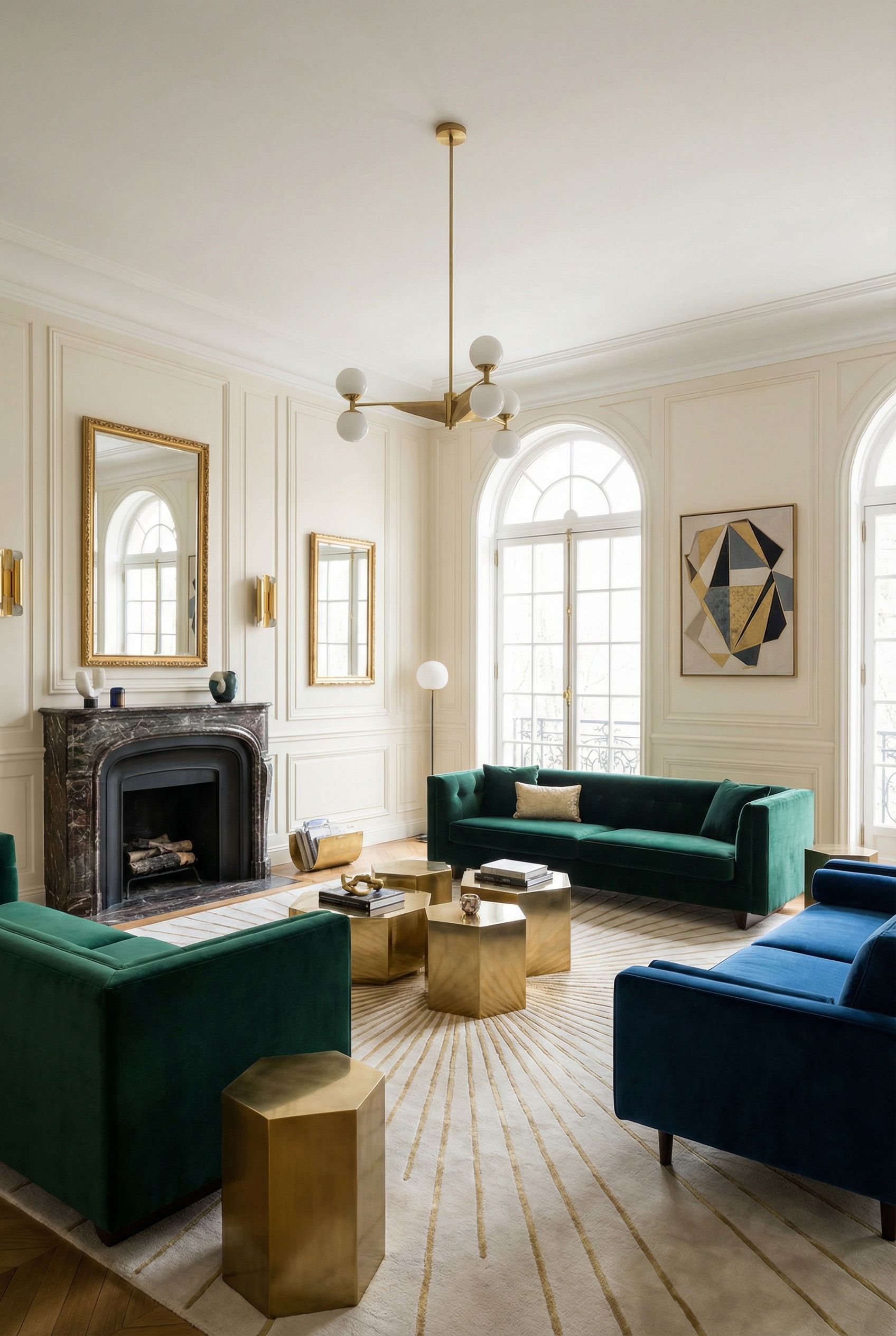 $100,000 Art Deco Glam Living Room