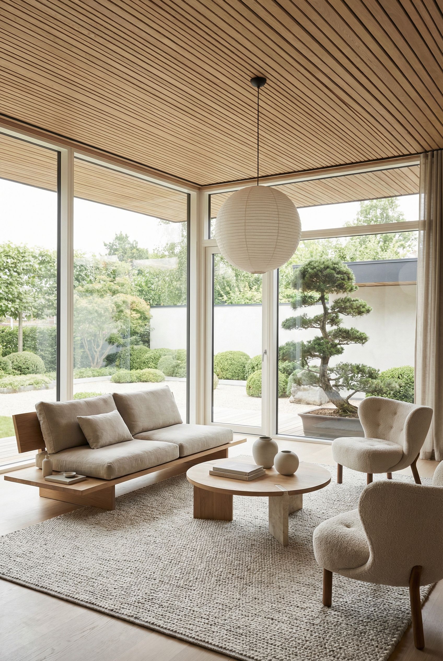 $100,000 Japandi Fusion Living Room